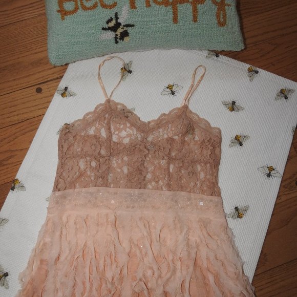 Free People RARE Ombre Feather
Sequin Beaded Lace Dress medium - Picture 2 of 3